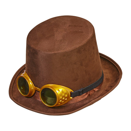 Steampunk-hat brun