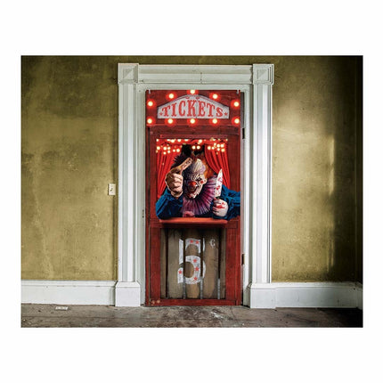 Halloween-dørplakat Horror Clown 120 cm x 79 cm