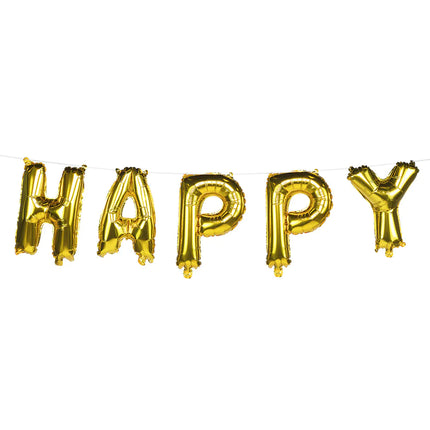Happy New Year Letter Garland Folieballoner 8m