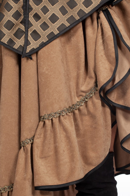 Piratkjole brun til damer