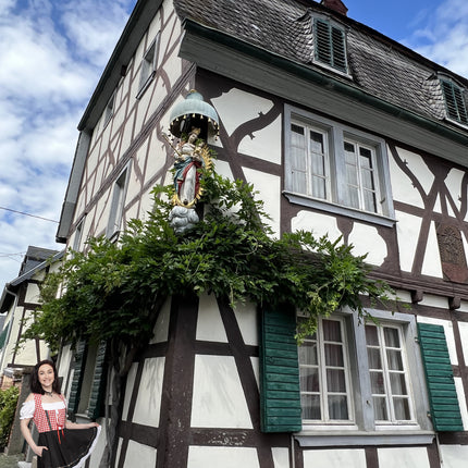 Oktoberfest Dirndl Kjole Oktoberfest Rød Hvid Sort Damer