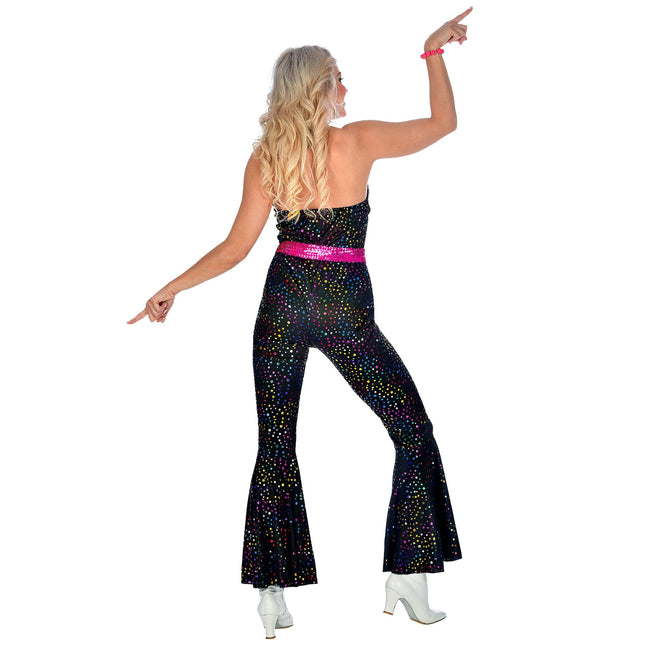 Disco 70S Jumpsuit Sort Dame