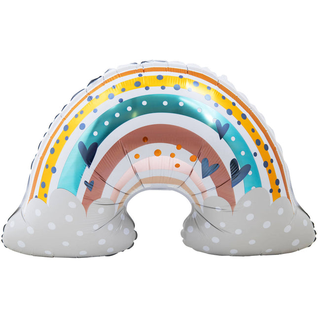 Regnbue-heliumballon tom 68 cm