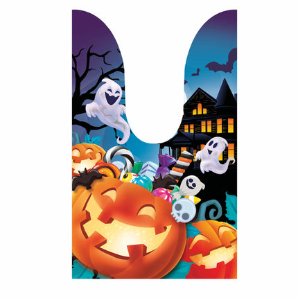 Farvede Halloween-delingsposer Græskar 13,5 cm