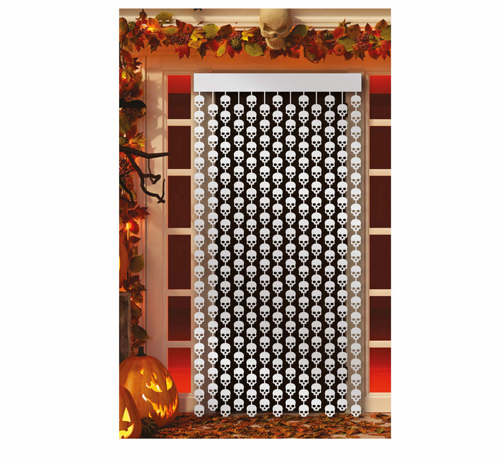 Halloween-dørforhæng kranier 2m