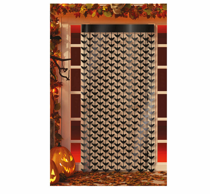 Halloween-dørforhæng med flagermus 2m