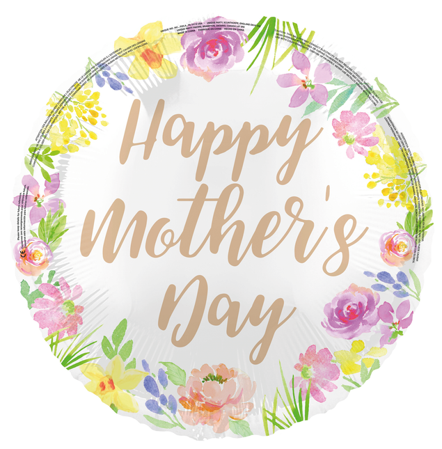 Moederdag Helium Ballon Bloemen Leeg 45cm