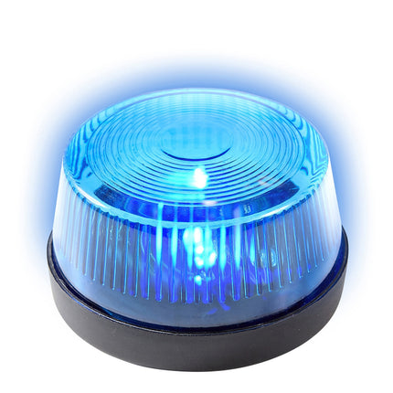 Politiets blinkende lys blå