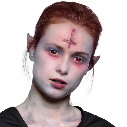 Røde, sorte, farvede linser