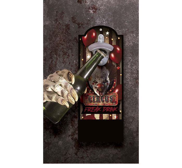 Halloween-dørskilt Øloplukker Klovn 30 cm