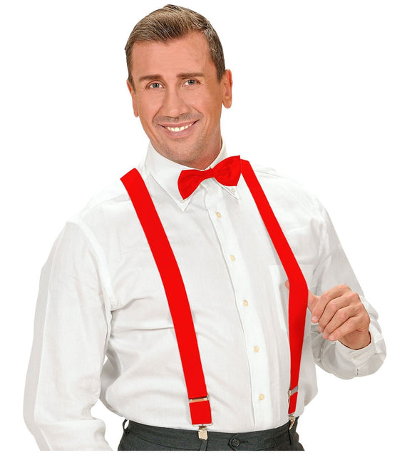 Røde, sølvfarvede seler