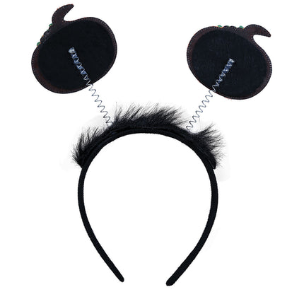 Halloween-hårbånd med græskar og pailletter