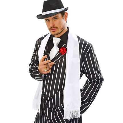 Hvidt tørklæde i satin