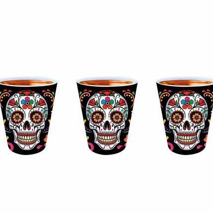 Dia De Los Muertos Shot-glas 5 cm 3 stk