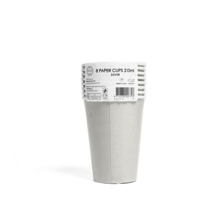 Sølvbægre papir 210ml 8stk