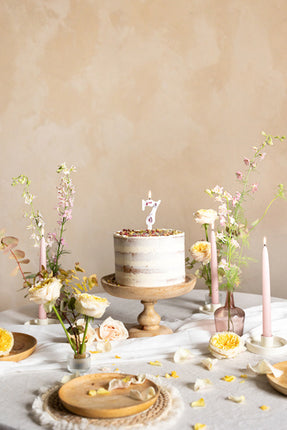 7 års stearinlys-blomsterblade 8 cm