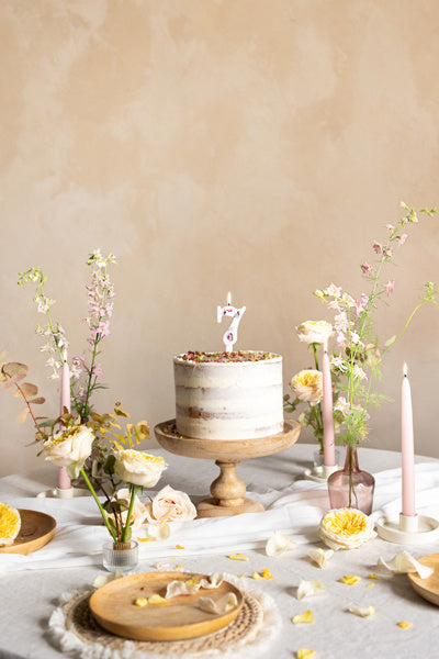 7 års stearinlys-blomsterblade 8 cm