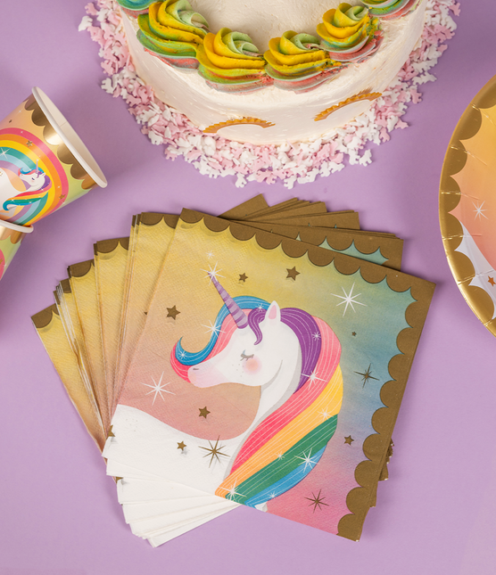 Unicorn Servietter 16cm 16stk