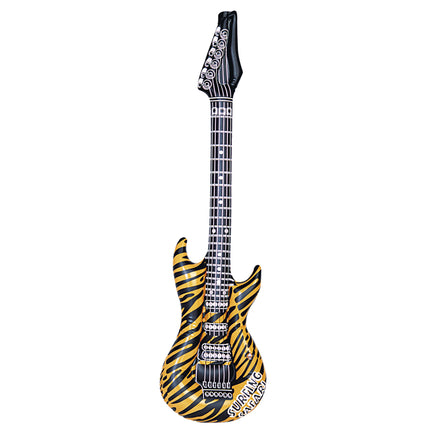 Zebra falsk guitar gul sort oppustelig 1,07 m
