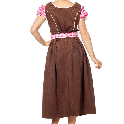 Pink Dirndl-kjole Oktoberfest Ladies Long