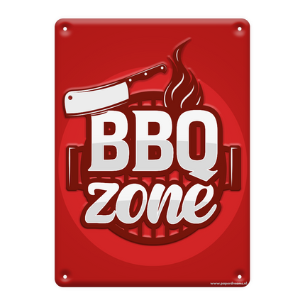 Metalplade Bbq Zone