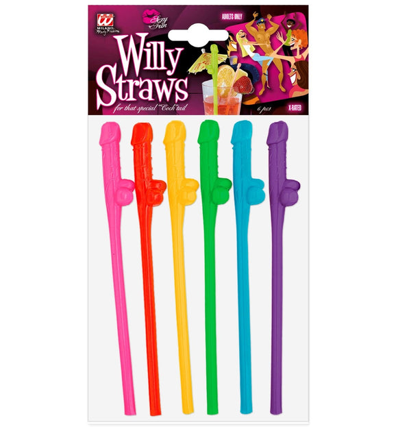 Farvede sugerør Pecker