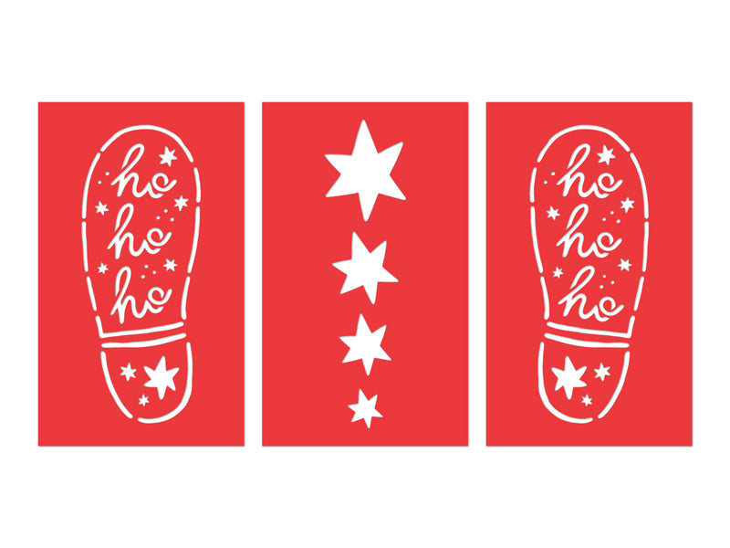 Fodaftryk julemand 3 stk