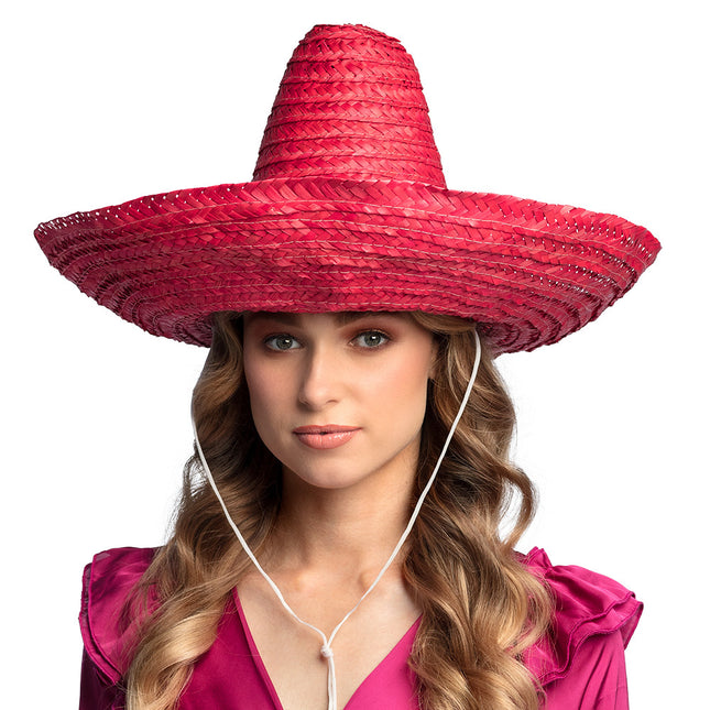 Rød sombrero 49 cm