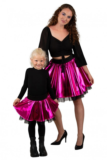 Circle Skirt Metallic Pink
