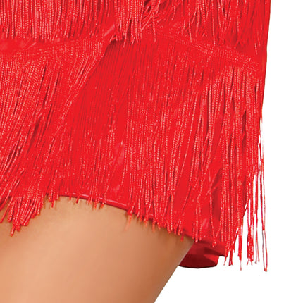 Charleston-kjole rød til damer