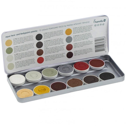 Farvet Schmink Fearsome 12 stk