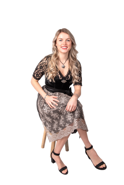 Sort Dirndl-kjole Oktoberfest Damer Fløjl