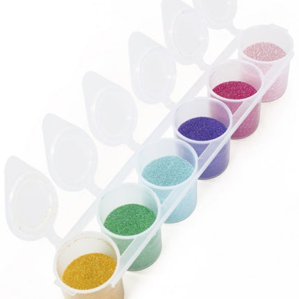 Farvet glitter Enhjørning Fin 6stk