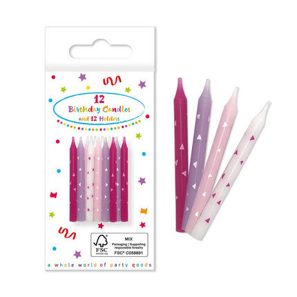 Enhjørningslys med holder 12 stk