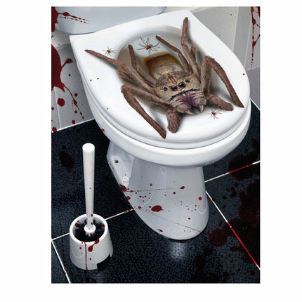 Halloween-dekoration Toilet Edderkop