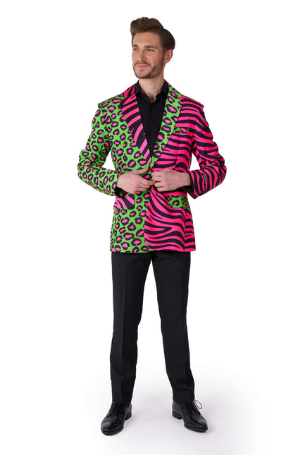 Panther Tiger Neon Blazer Men <tc>Suitmeister</tc>
