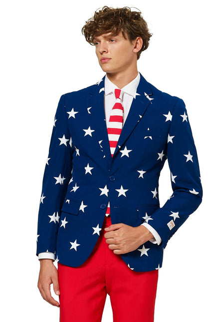 USA Stars Stripes Suit Men <tc>OppoSuits</tc>