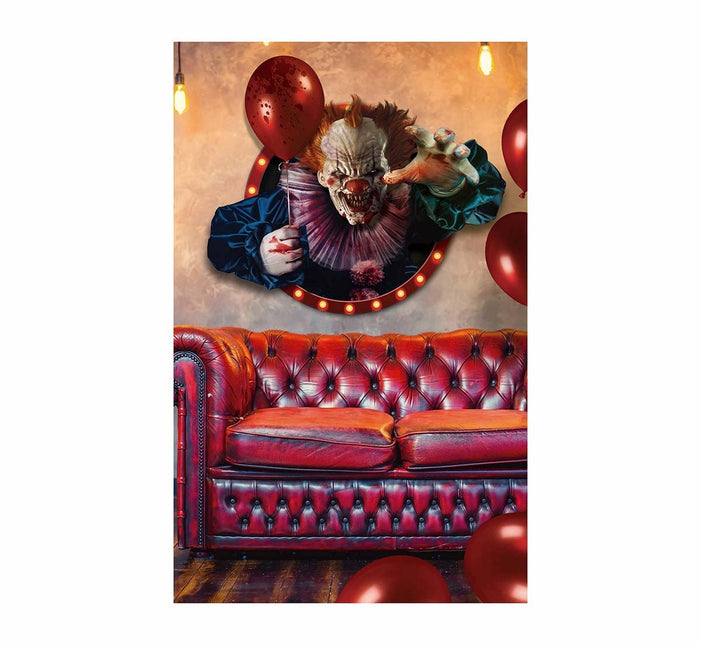 Halloween Muursticker Clown 80cm