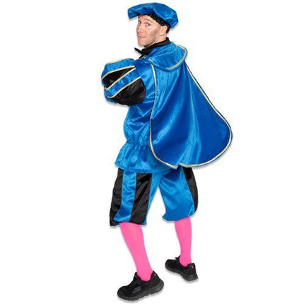 Pietenpak fløjl + kappe blå/sort