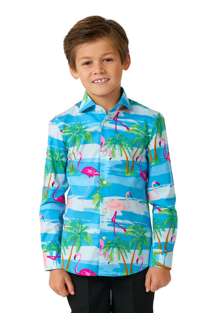 Hawaii Flamingo Skjorte Dreng <tc>OppoSuits</tc>