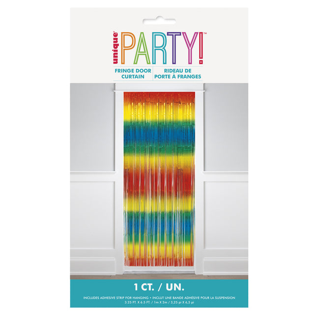 Regnbue-dørforhæng 2m