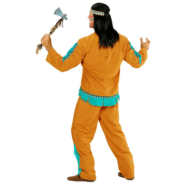Indianerkostume Brun Lyseblå Mænd