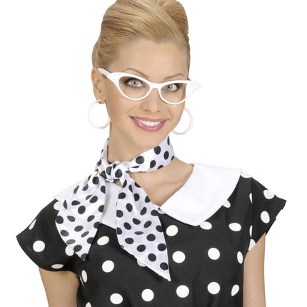 Hvidt sort tørklæde