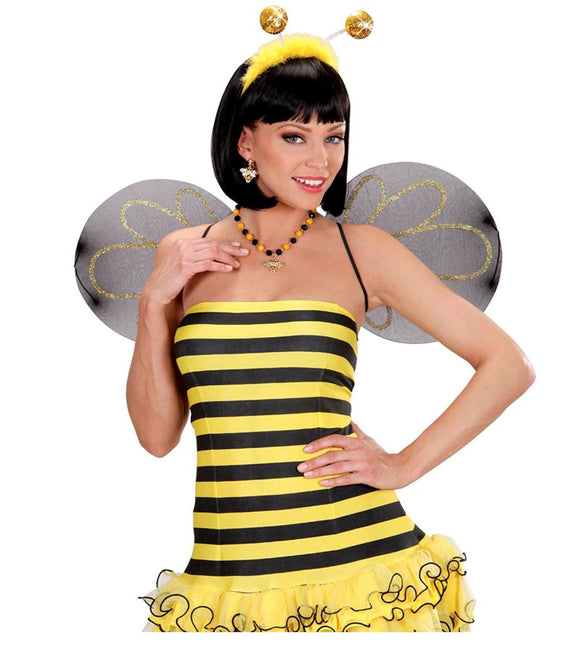 Discoballs med gyldent pandebånd