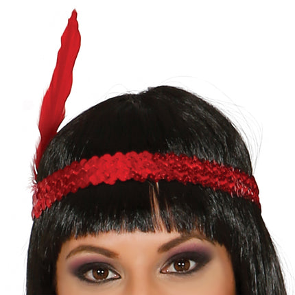 Charleston-kjole rød til damer