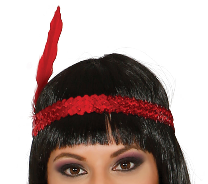 Charleston-kjole rød til damer