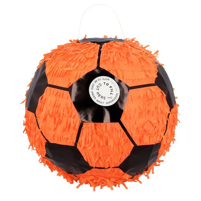 Fodbold-pinata orange