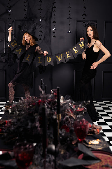 Oranje Halloween Letterslinger 1,75m