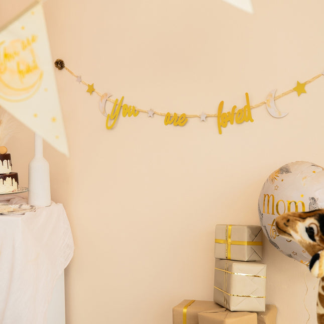 Fødselsbogstav-guirlande Safari 2,5 m