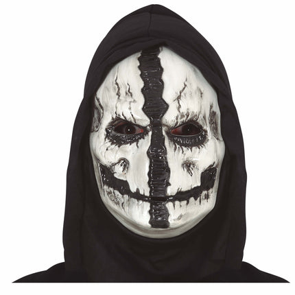 Sort og hvid Halloween-maske, kranium